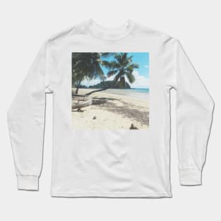 Palm Trees on a Tropical Island's Beach (Nosy Be, Madagascar) Long Sleeve T-Shirt